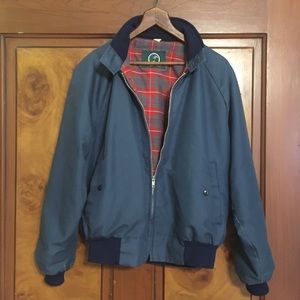Vintage Blue Bomber Jacket w/ Flannel Lining